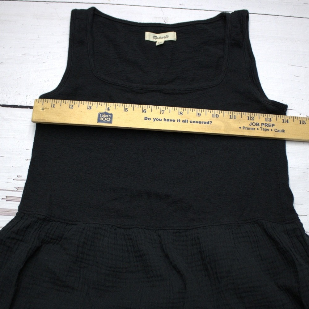 Madewell Gauze Midi Dress Sleeveless Black Size S Casual Summer - Picture 5 of 11